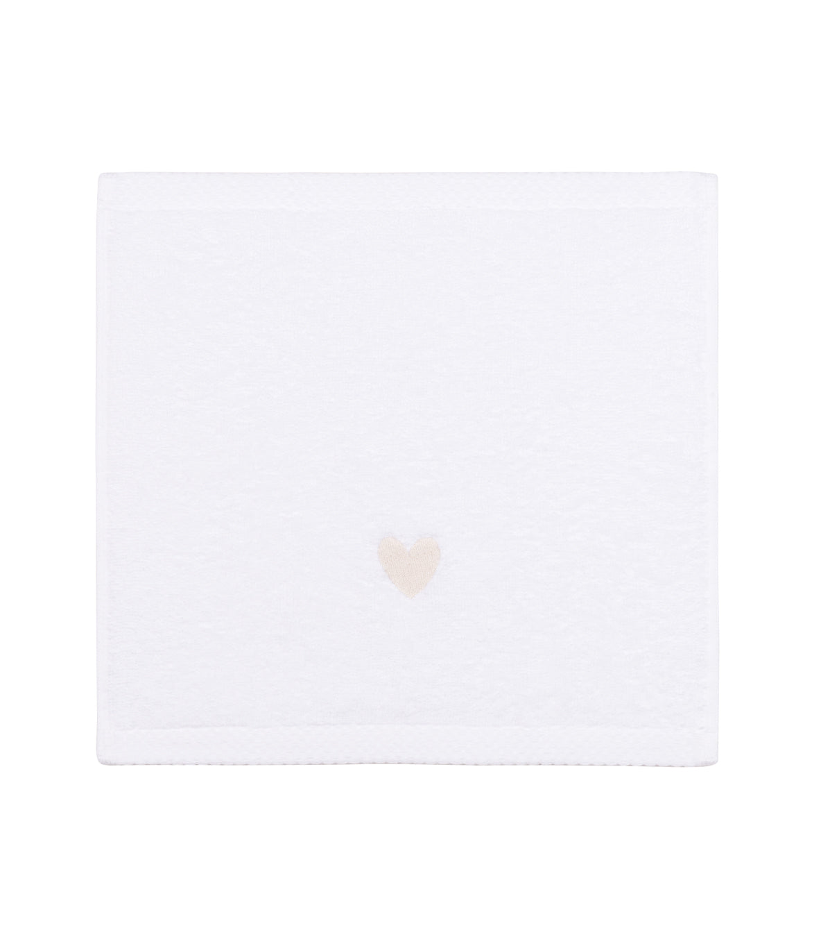 Luxus face towel with embroidered heart