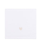 Luxus face towel with embroidered heart