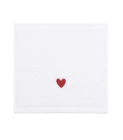 Luxus face towel with embroidered heart