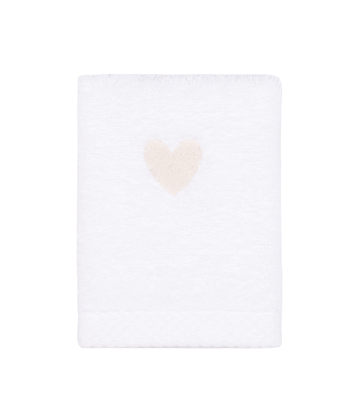 Luxus face towel with embroidered heart