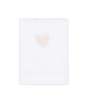 Luxus face towel with embroidered heart