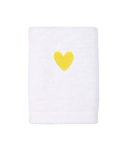 Luxus face towel with embroidered heart