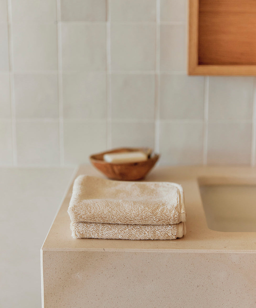 Natural Mira face towel - Torres Novas