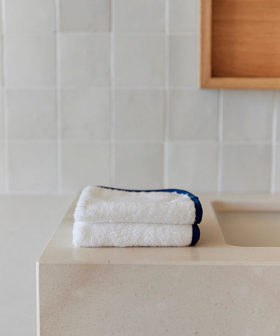 Navy blue Mira face towel - Torres Novas