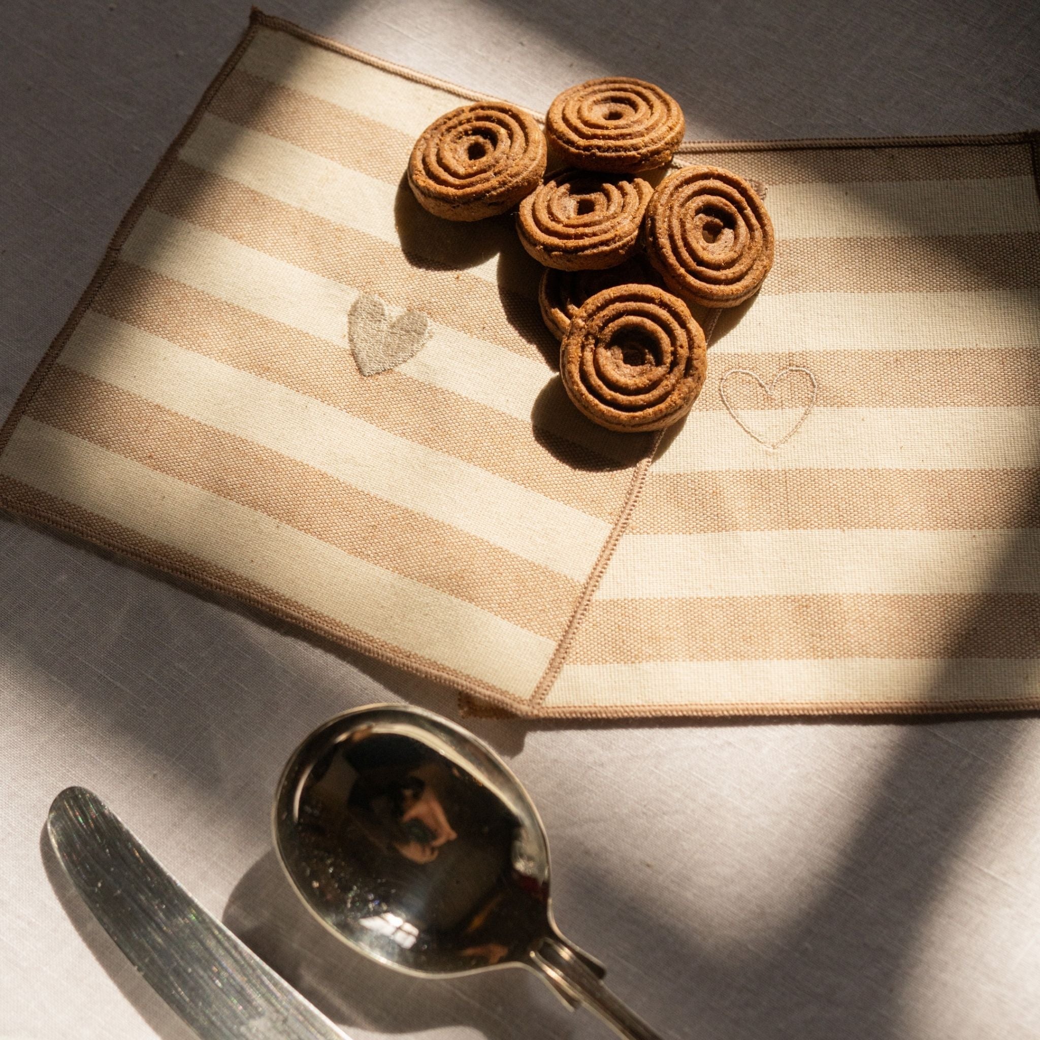 Barra Napkins with heart embroidery - Torres Novas