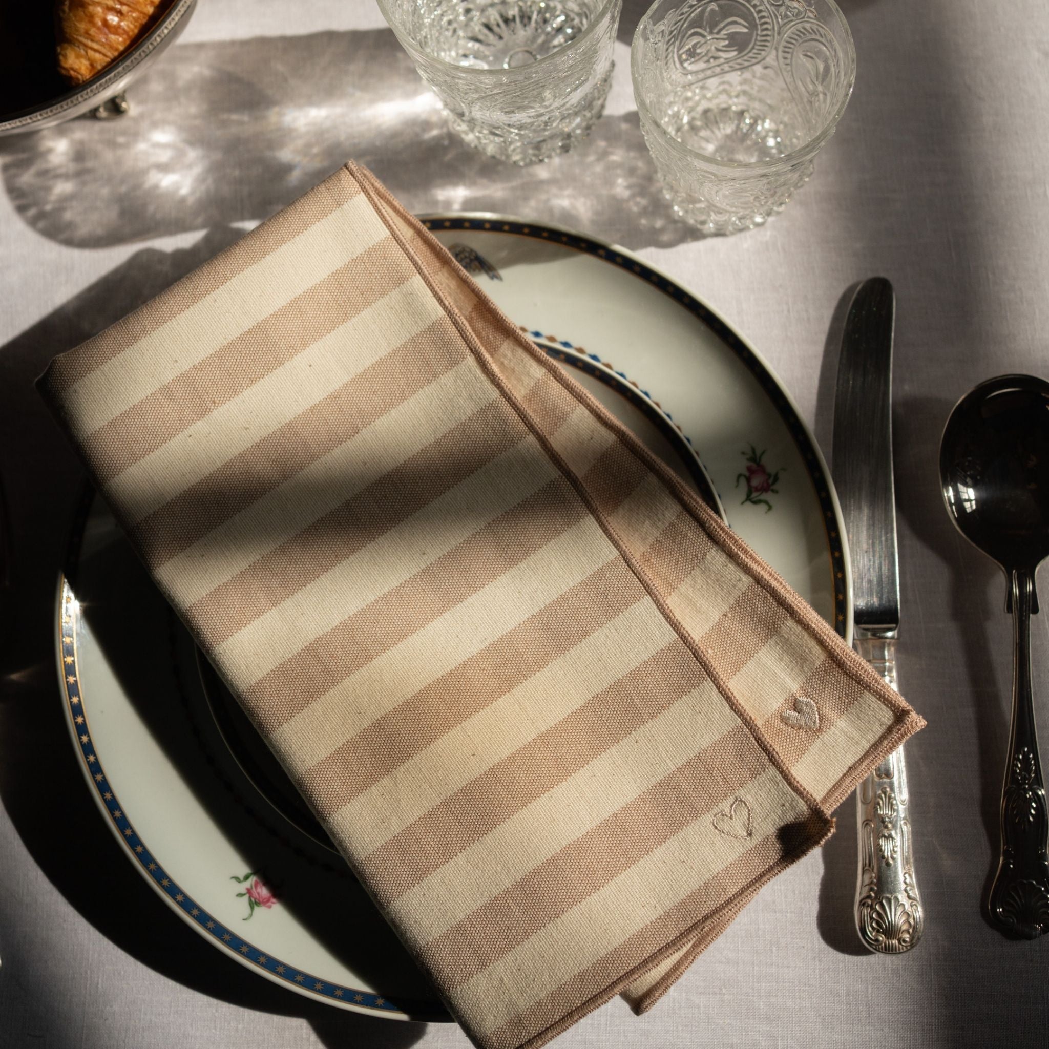 Barra Napkins with heart embroidery - Torres Novas