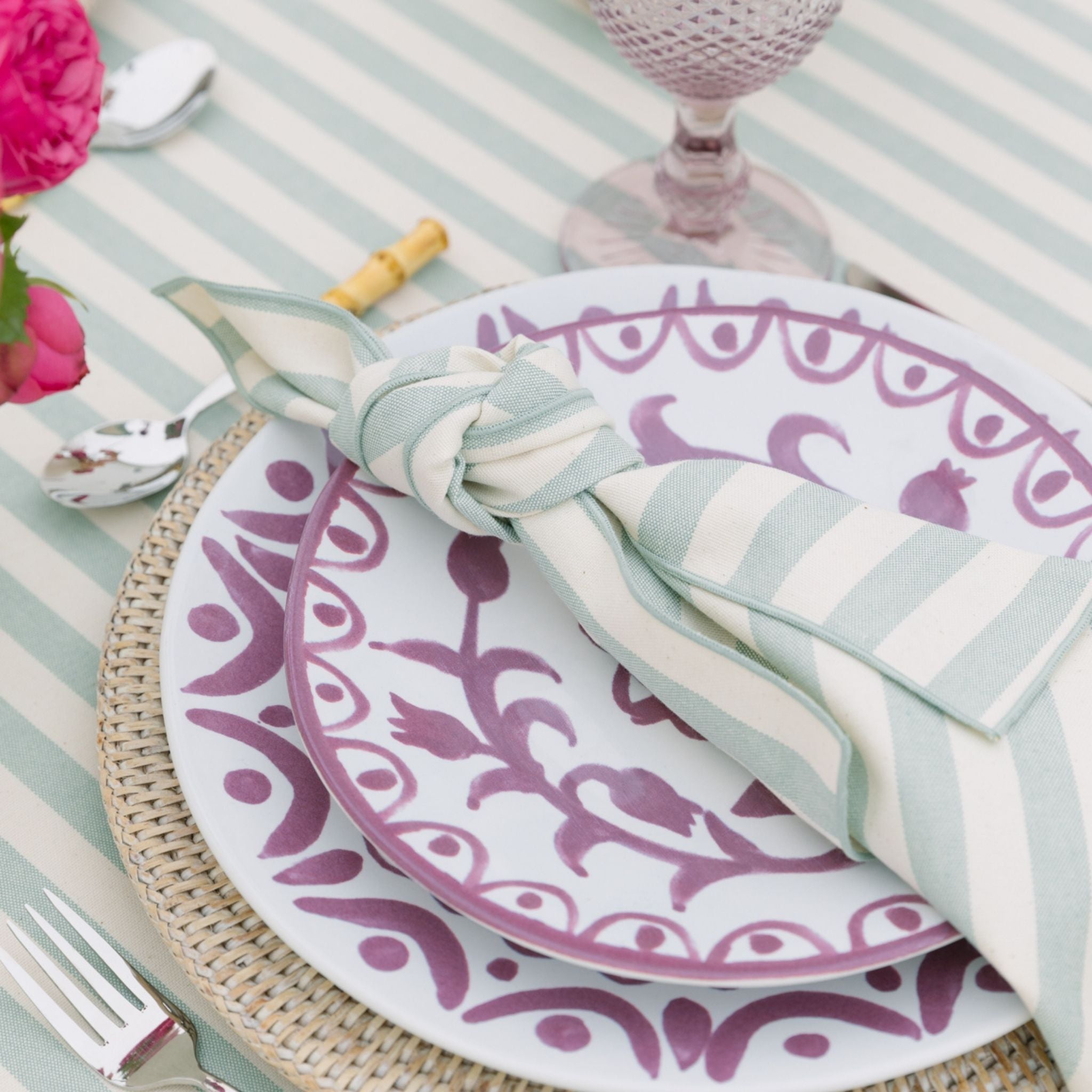 Green Barra Table Linen