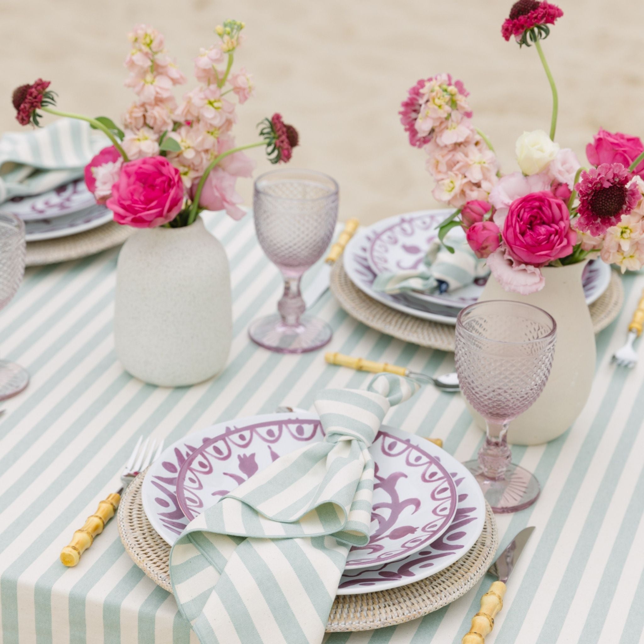 Green Barra Table Linen