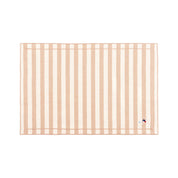 Barra cotton table linen with embroidered retro sports motifs