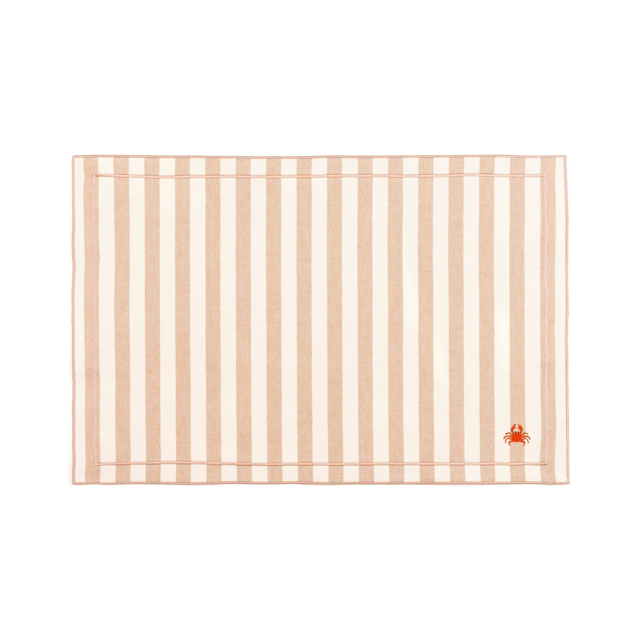 Barra cotton table linen with embroidered summer motifs