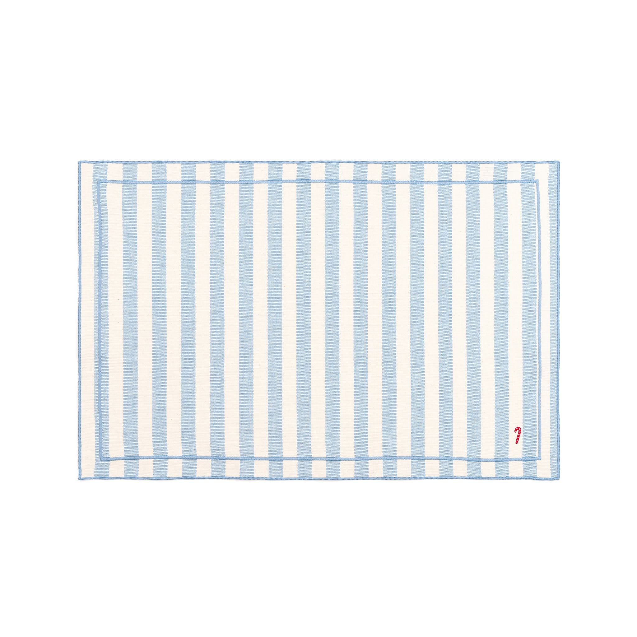Barra cotton table linen with embroidered small Christmas motifs