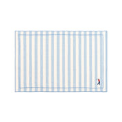 Barra cotton table linen with embroidered retro sports motifs