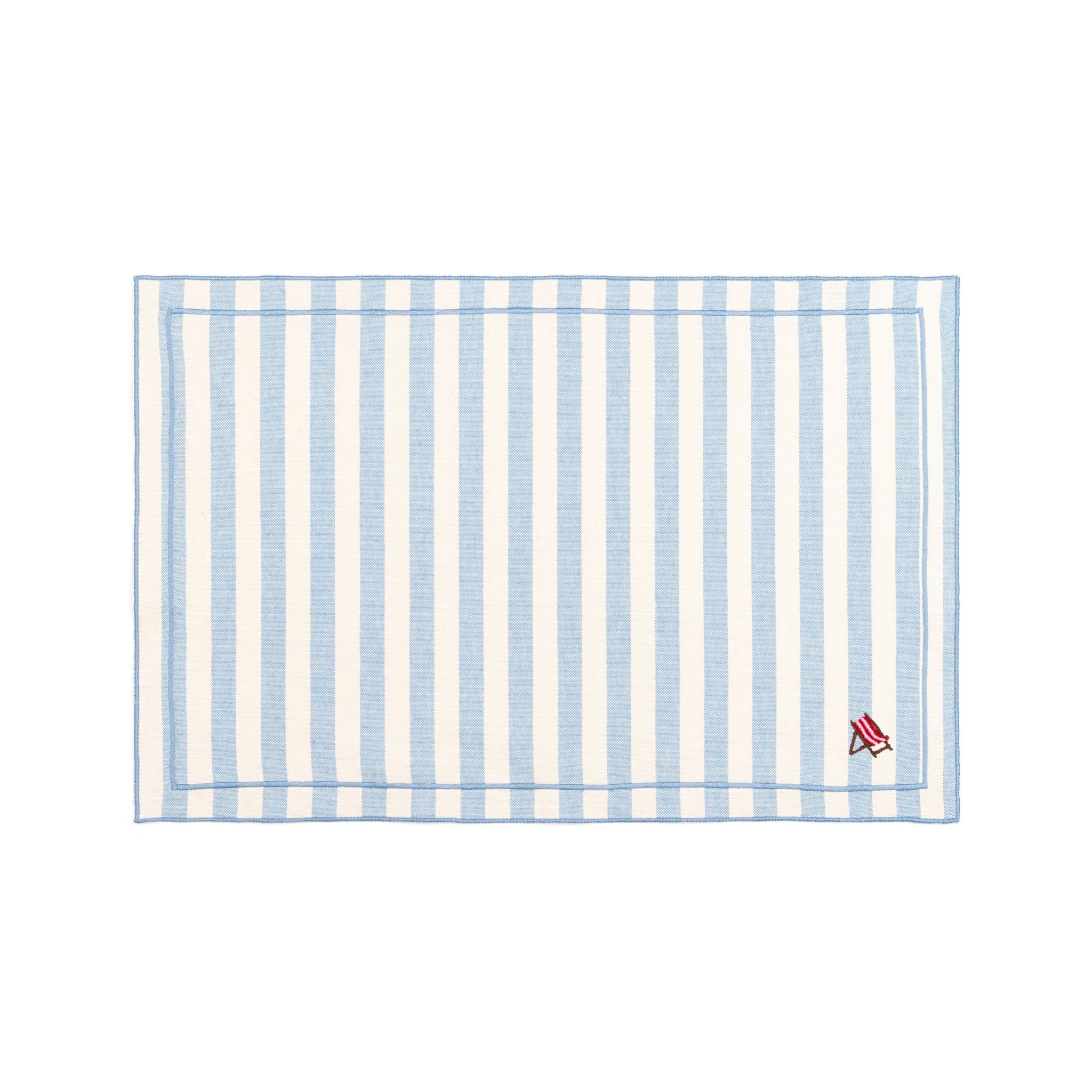 Barra cotton table linen with embroidered summer motifs