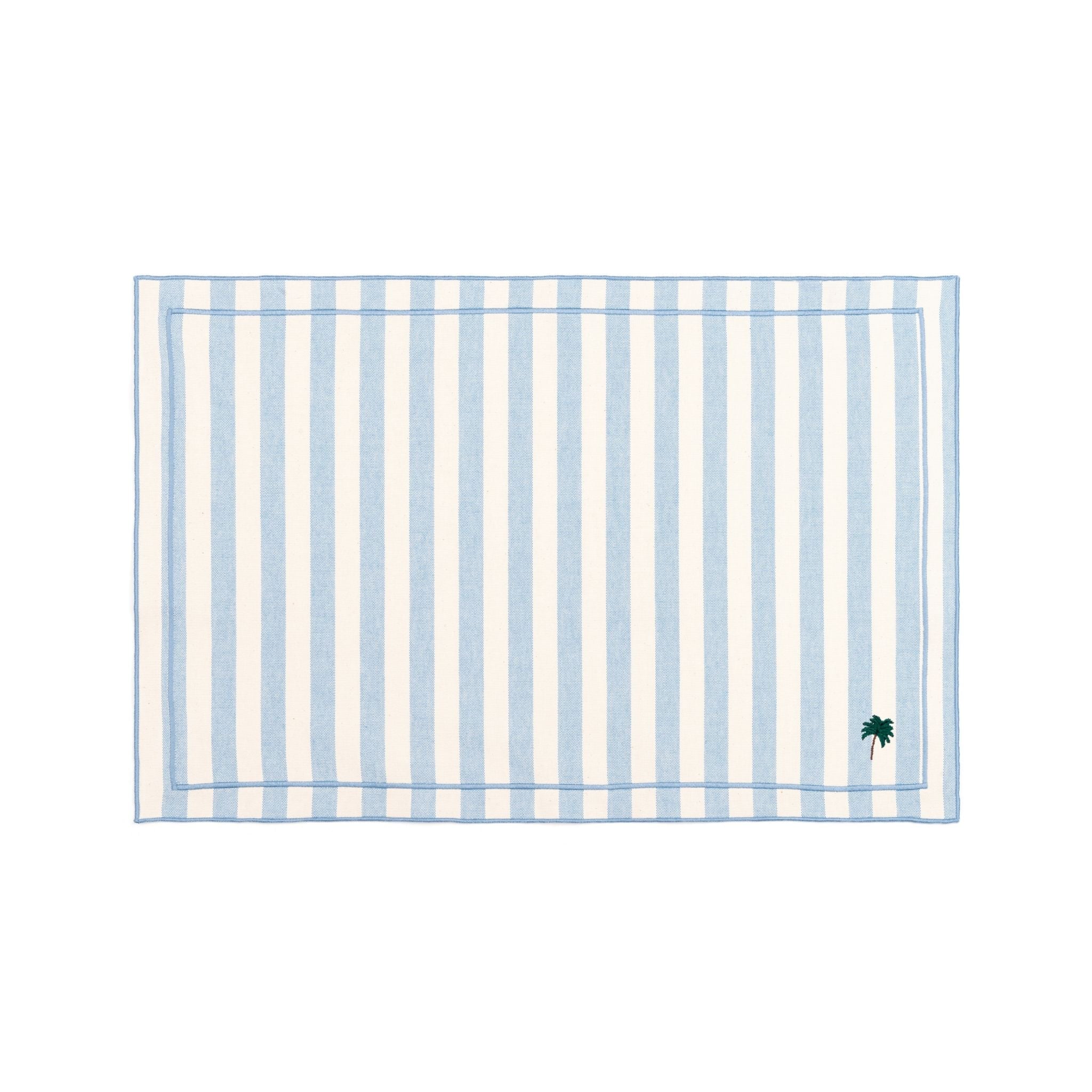 Barra cotton table linen with embroidered summer motifs