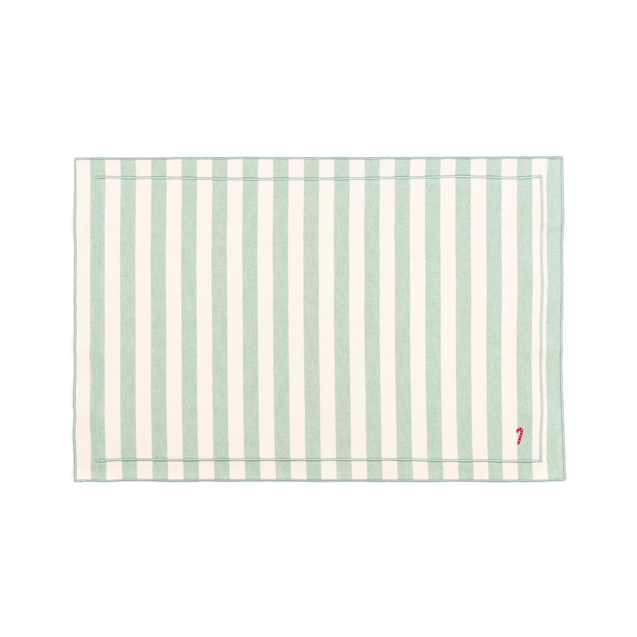 Barra cotton table linen with embroidered small Christmas motifs