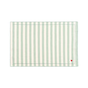 Barra cotton table linen with embroidered hearts