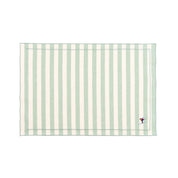 Barra cotton table linen with embroidered retro sports motifs