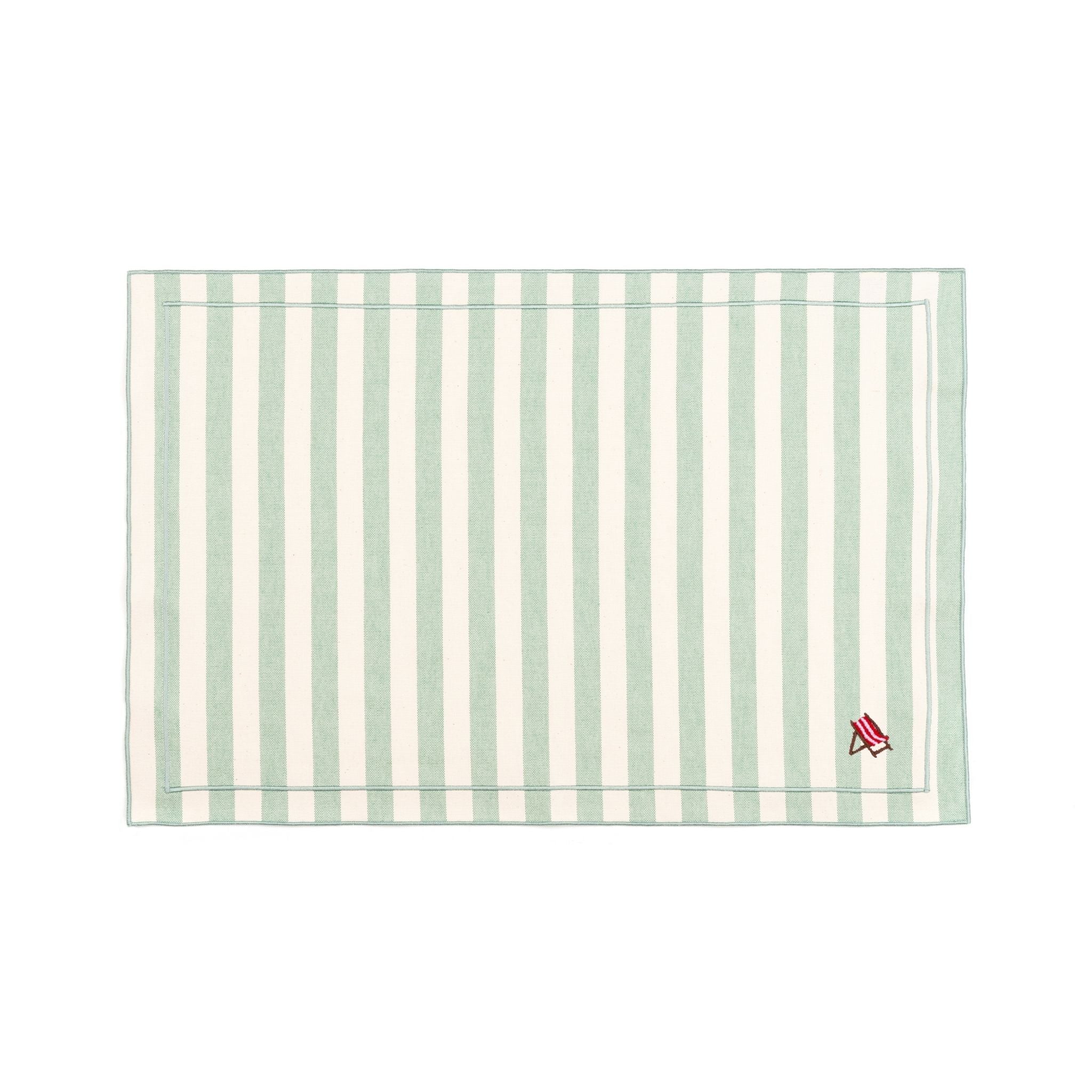 Barra cotton table linen with embroidered summer motifs