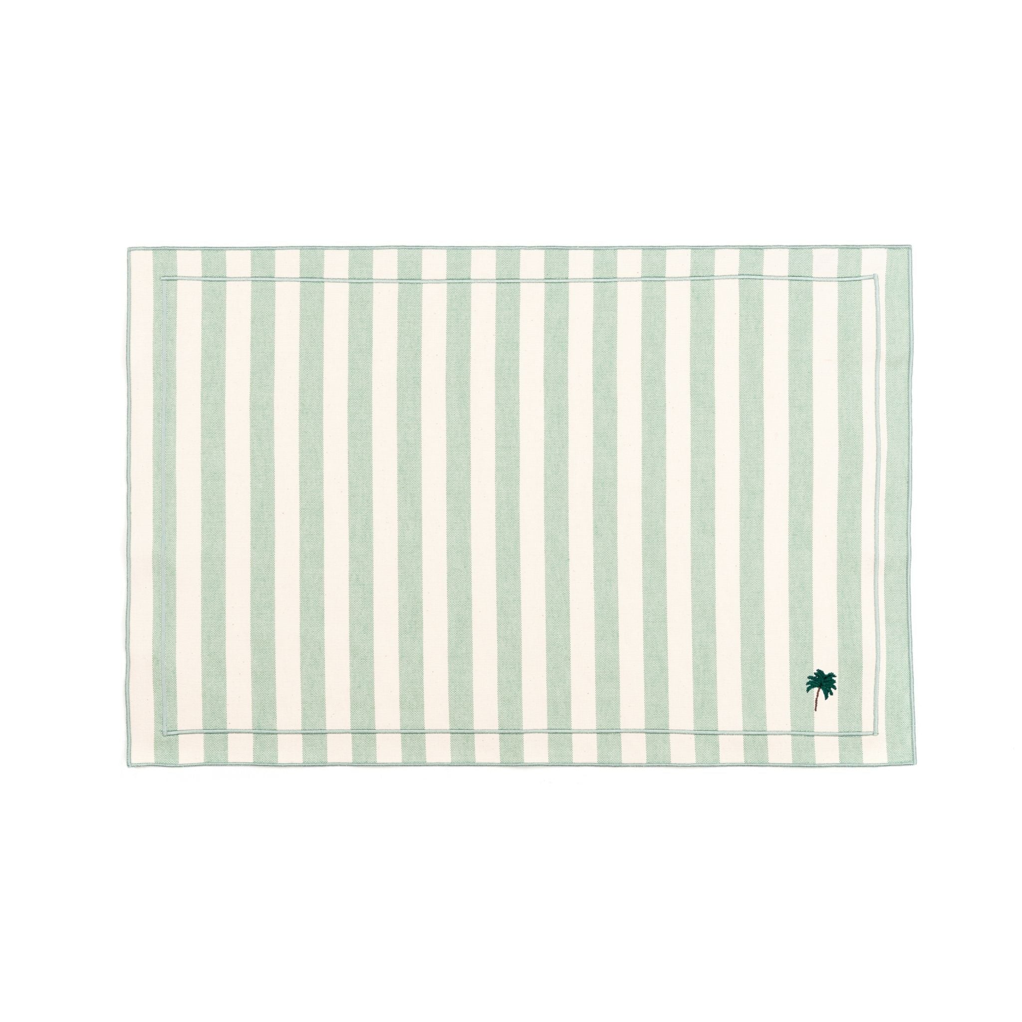 Barra cotton table linen with embroidered summer motifs