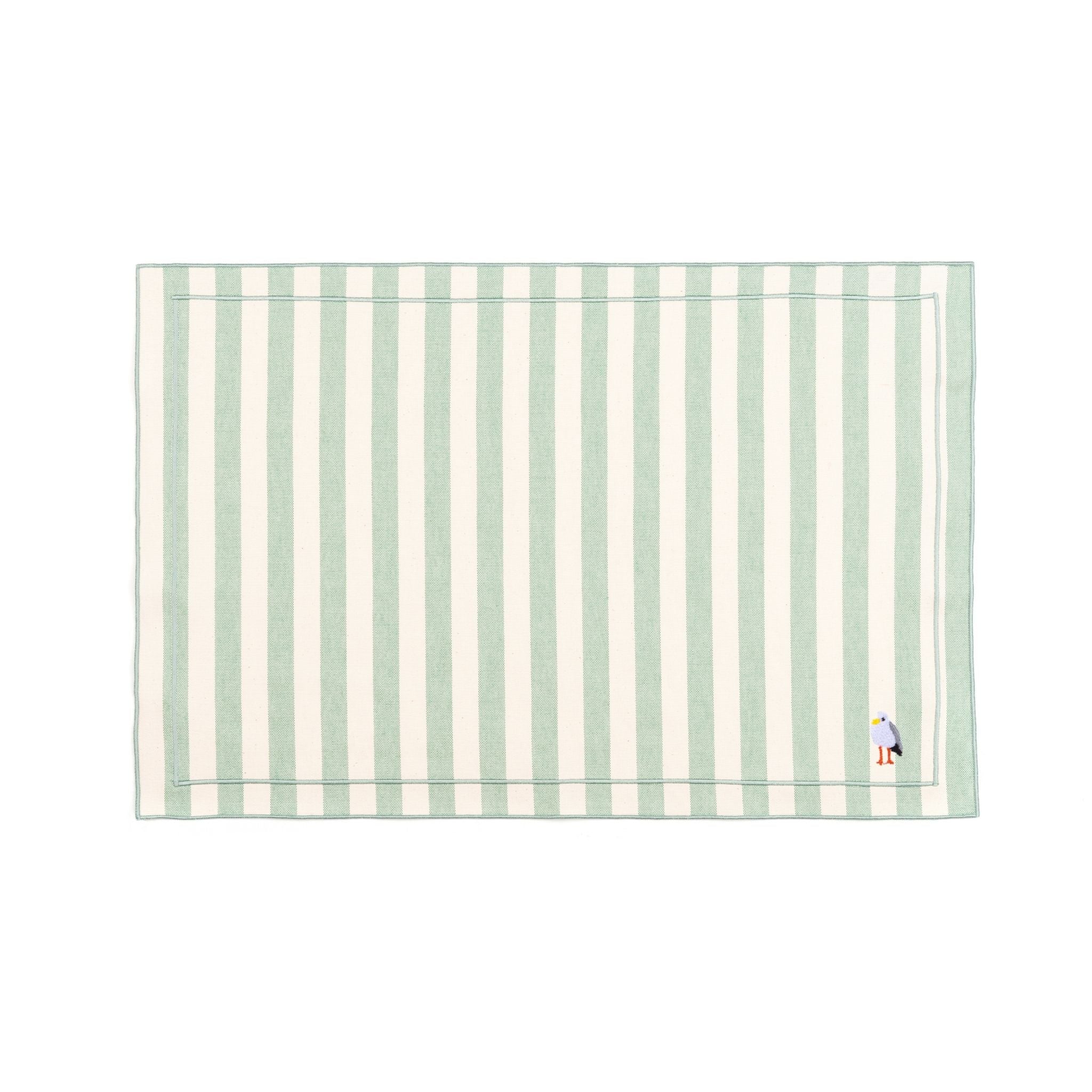 Barra cotton table linen with embroidered summer motifs