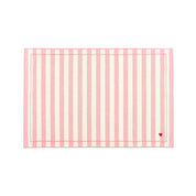 Barra cotton table linen with embroidered hearts