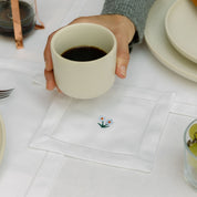 Mafra cotton napkins with flower embroidery - Torres Novas