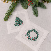 Mafra linen with christmas tree and wreath embroidery - Torres Novas