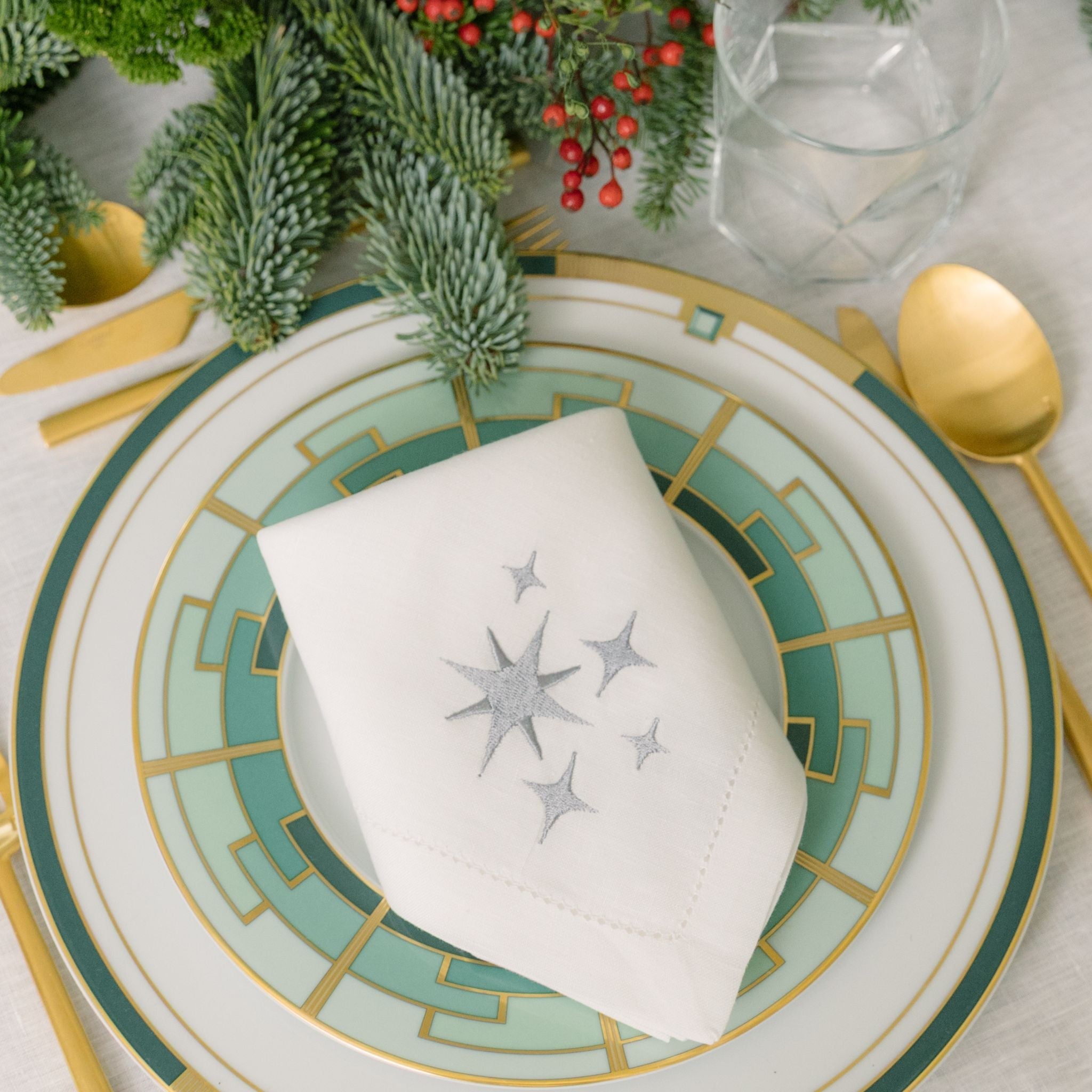 Mafra linen with stars embroidery - Torres Novas