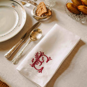 Mafra cotton letter embroidery napkins - Torres Novas