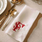 Mafra cotton letter embroidery napkins - Torres Novas