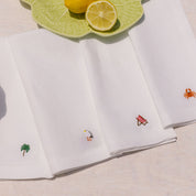 Mafra linen Napkins with summer embroidery - Torres Novas