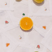 Mafra linen Napkins with summer embroidery - Torres Novas
