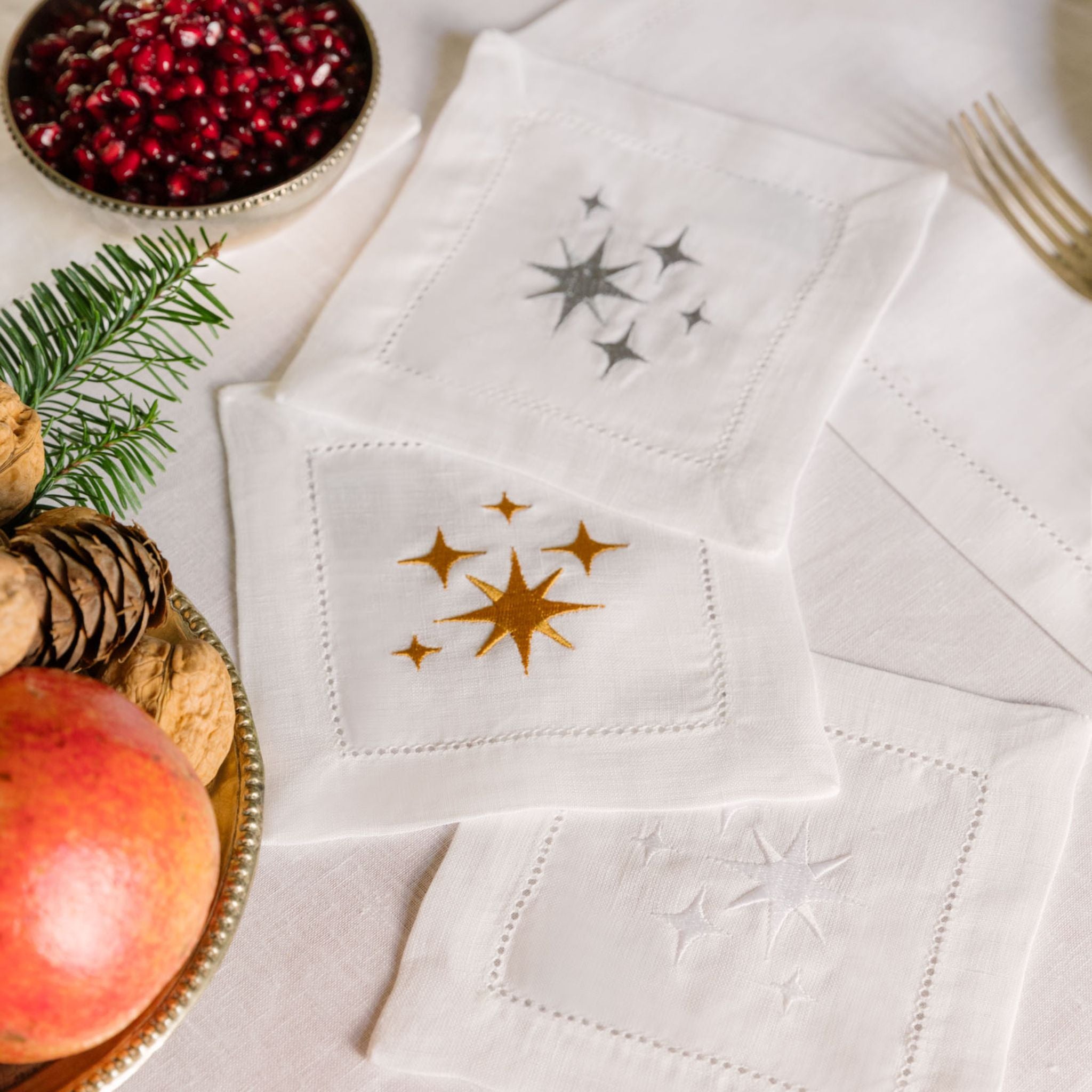 Mafra linen with stars embroidery - Torres Novas