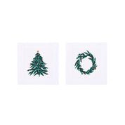 Mafra linen with christmas tree and wreath embroidery - Torres Novas