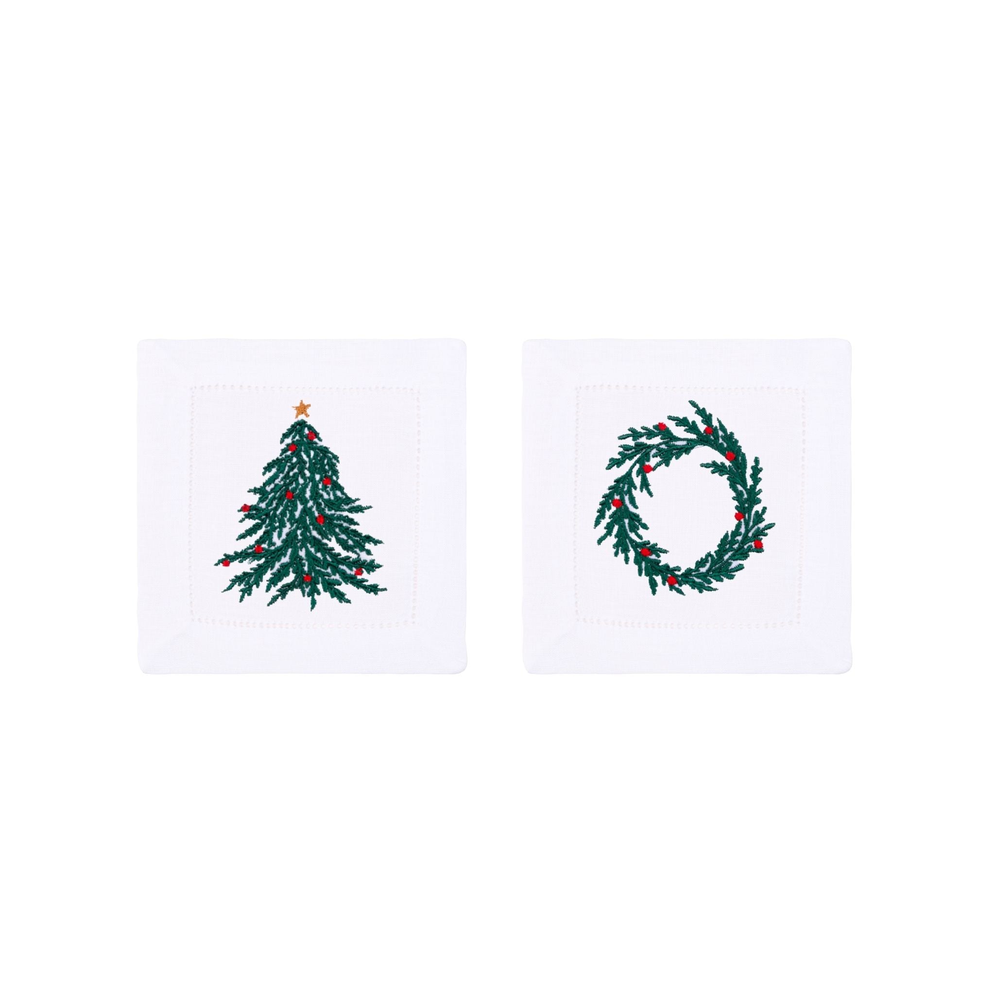 Mafra linen with christmas tree and wreath embroidery - Torres Novas