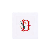 Mafra linen cocktail napkins with letter embroidery (Pack of 4) - Torres Novas