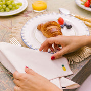 Ecru Nazaré napkins with fruit embroidery - Torres Novas