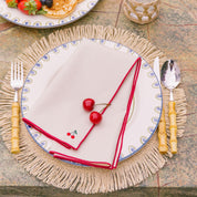 Ecru Nazaré napkins with fruit embroidery - Torres Novas