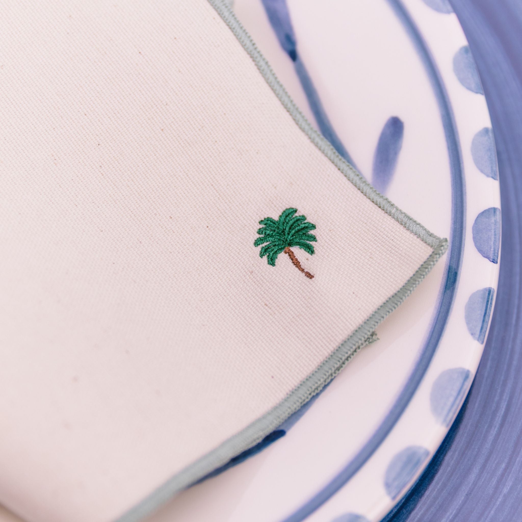 Ecru Nazaré napkins with summer embroidery - Torres Novas