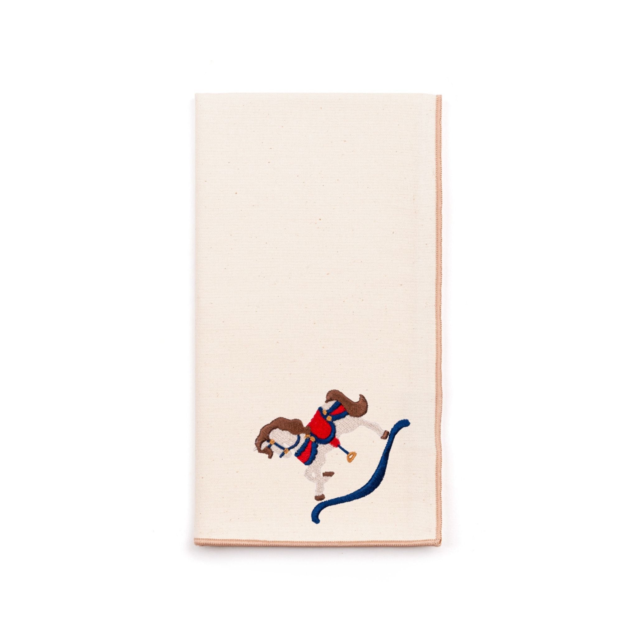 Ecru Nazaré napkins with horse embroidery - Torres Novas