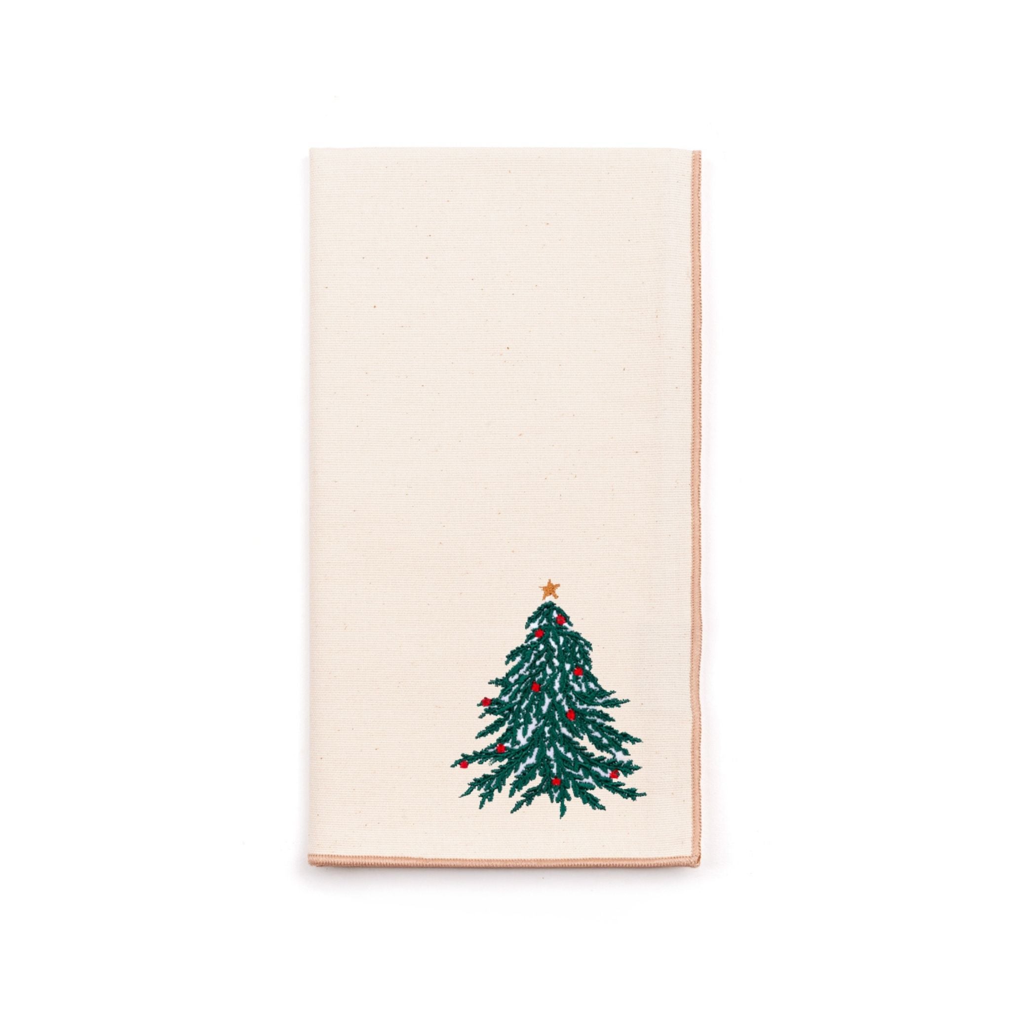 Ecru Nazaré napkins with christmas embroidery - Torres Novas
