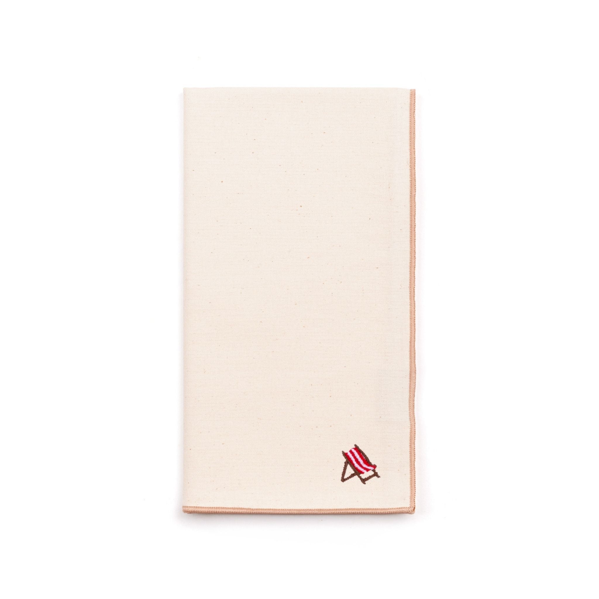 Ecru Nazaré napkins with summer embroidery - Torres Novas