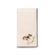 Ecru Nazaré napkins with horse embroidery - Torres Novas