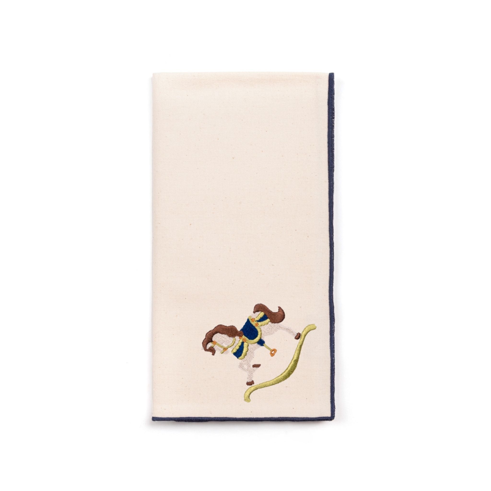 Ecru Nazaré napkins with horse embroidery - Torres Novas