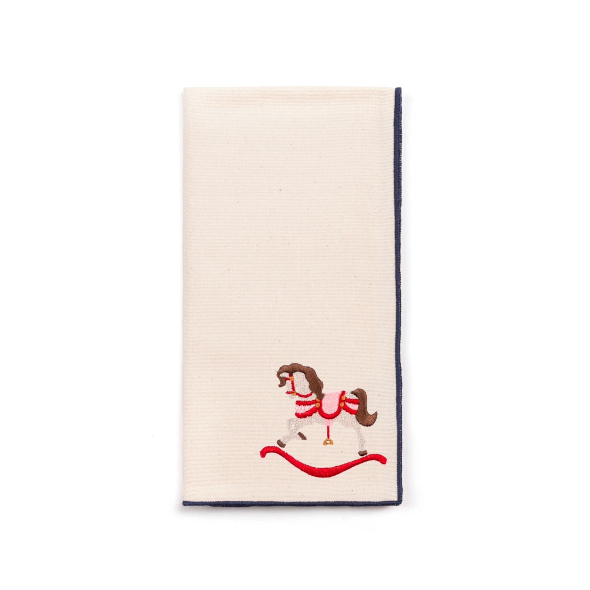 Ecru Nazaré napkins with horse embroidery - Torres Novas