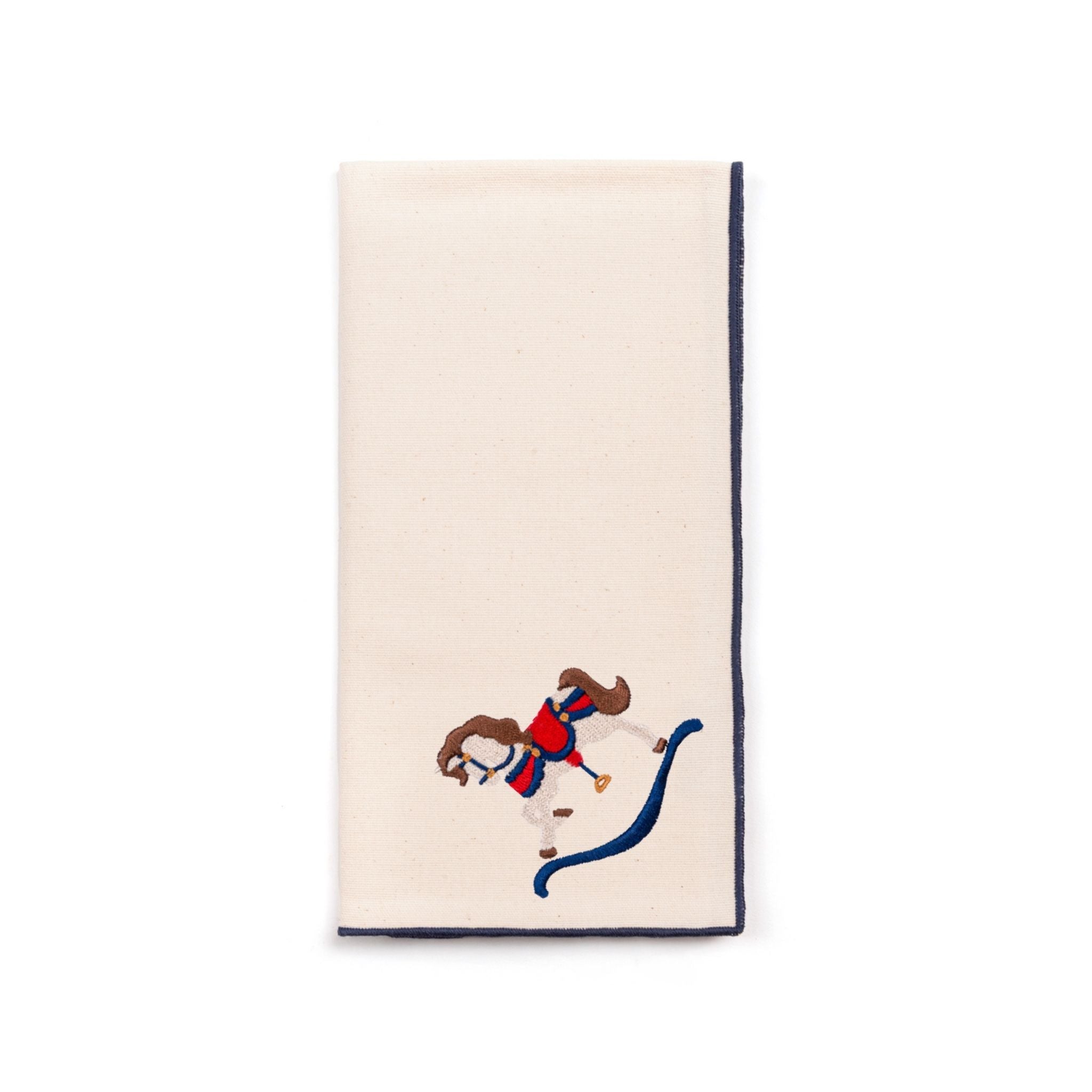 Ecru Nazaré napkins with horse embroidery - Torres Novas