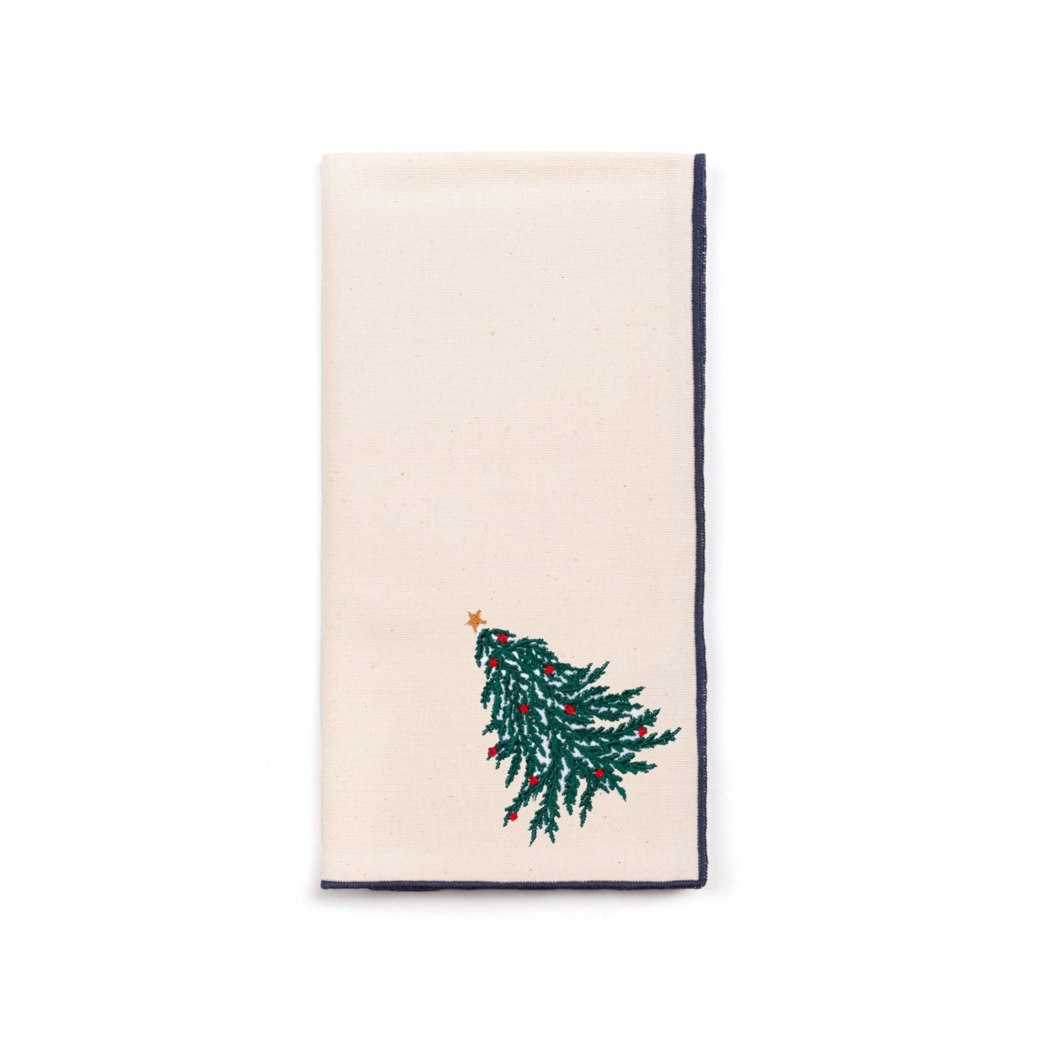Ecru Nazaré napkins with christmas embroidery - Torres Novas