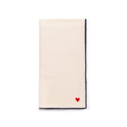 Ecru Nazaré napkins with heart embroidery - Torres Novas
