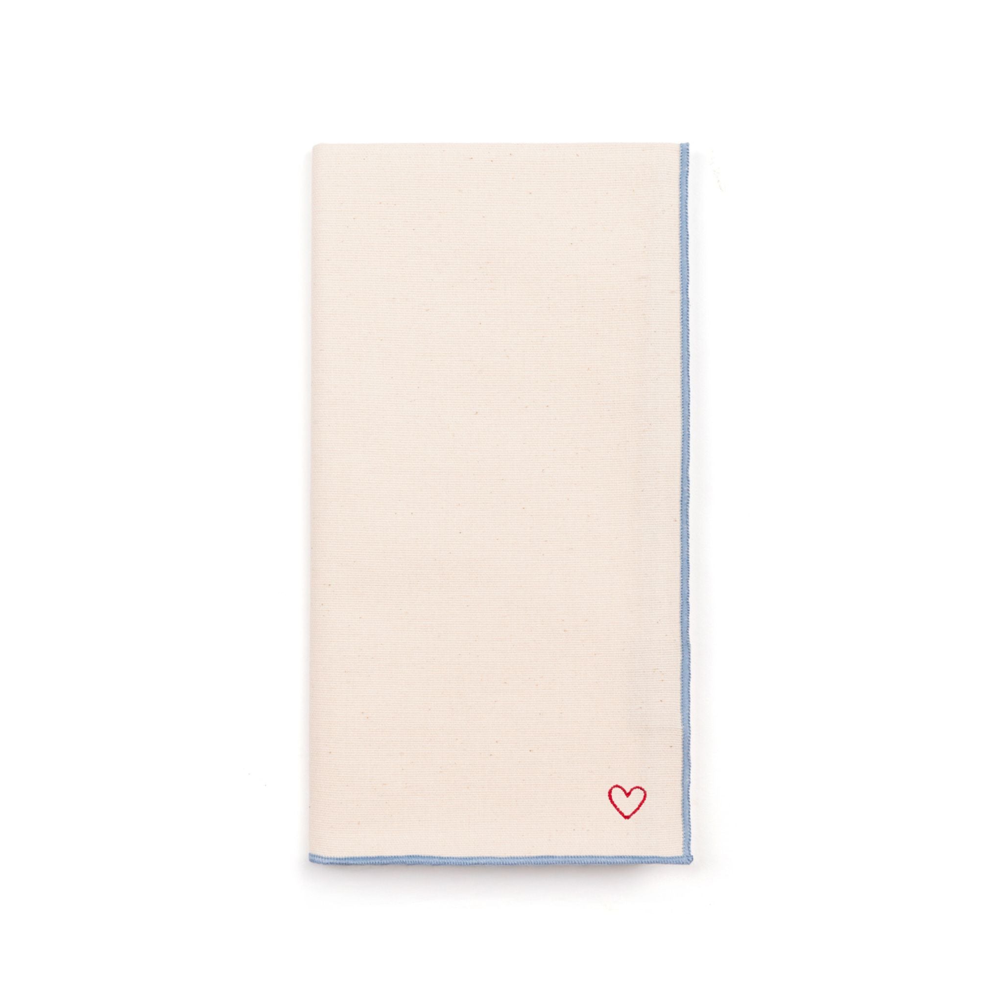 Ecru Nazaré napkins with heart embroidery - Torres Novas