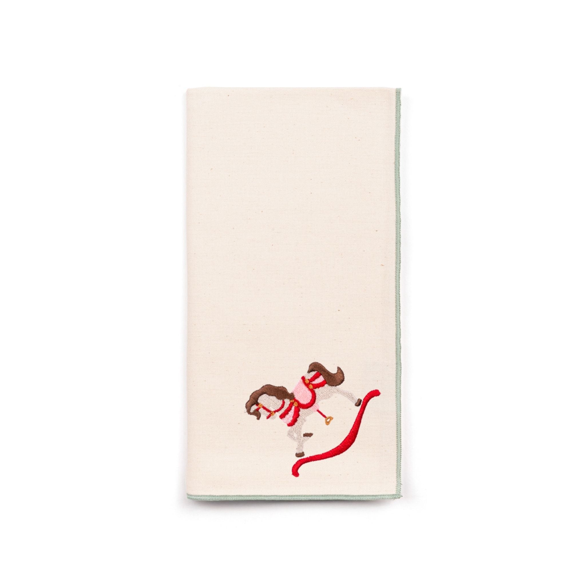 Ecru Nazaré napkins with horse embroidery - Torres Novas